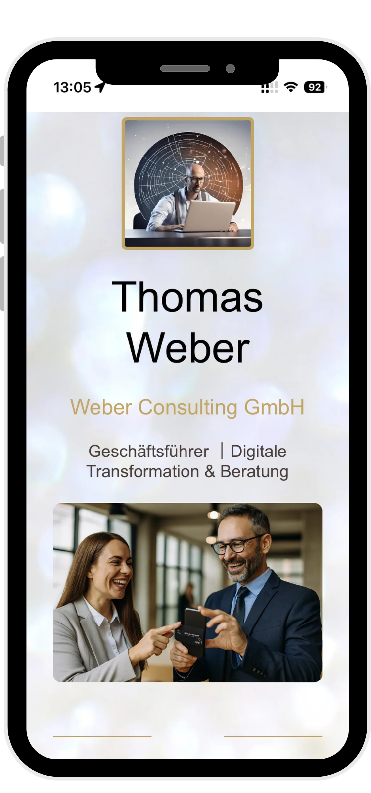 Screenshot of biolink page examples